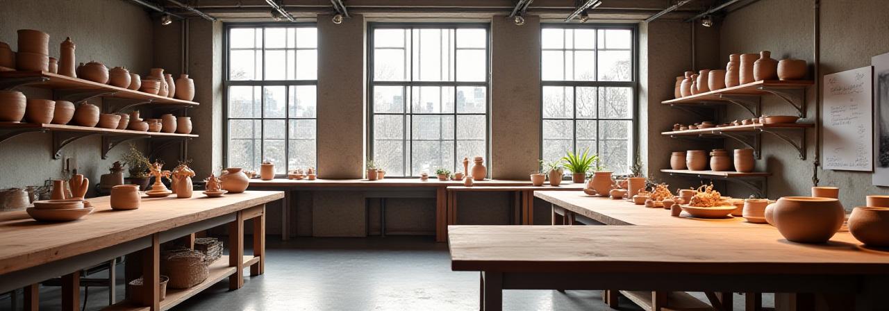 Artisanal ceramic studio interior in London representing our local heritage